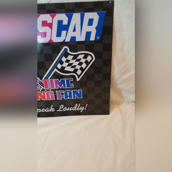 Nascar Lifetime Racing Fan Please Speak Loudly Metal Sign Retro 15" x 12" - Picture 3 of 5